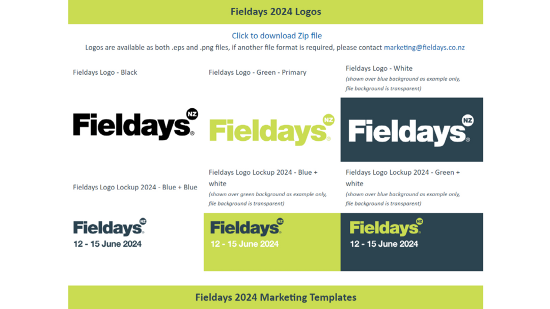 Fieldays Marketing Templates